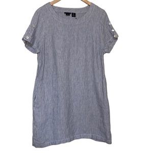 Tahari Blue Striped Dress